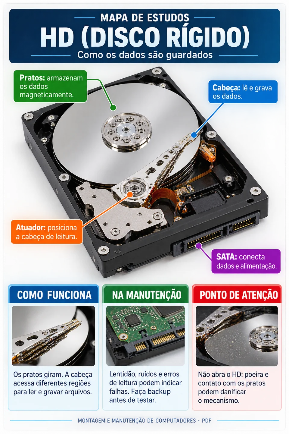 HD: funcionamento e conexões
